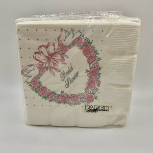 Vintage Paper Art Bridal Shower Napkins 50ct